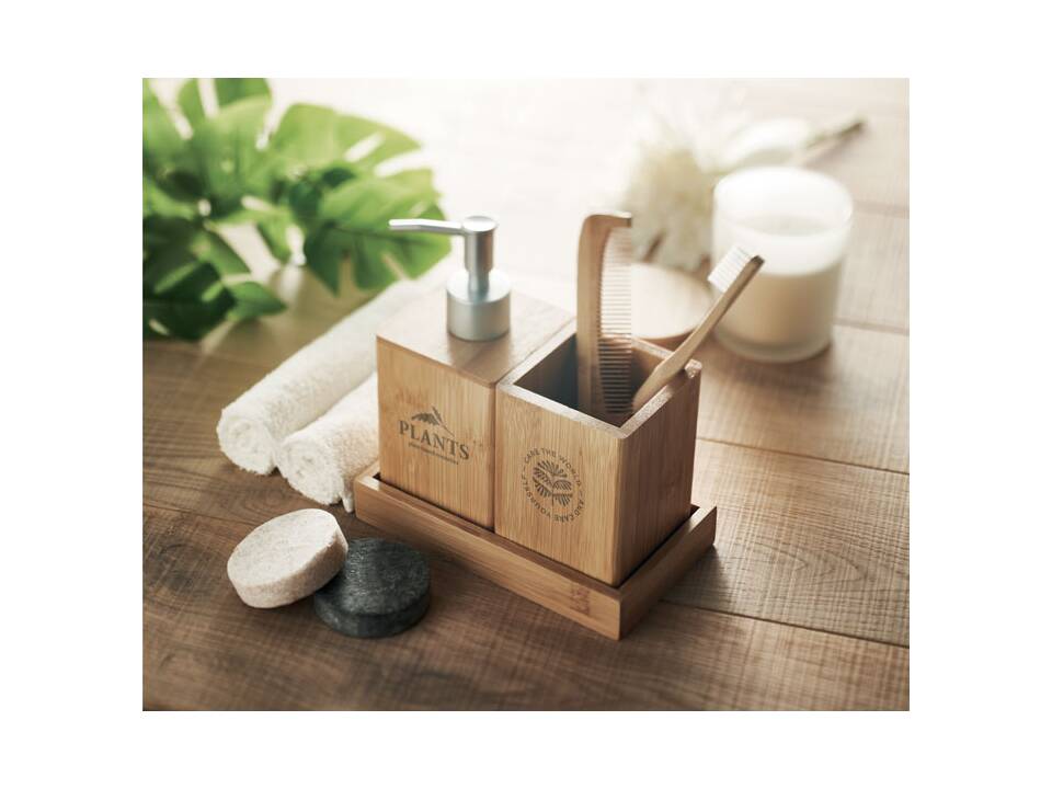 3 piece bath set in bamboo 2