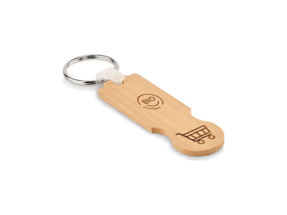 Bamboo euro token key ring 3