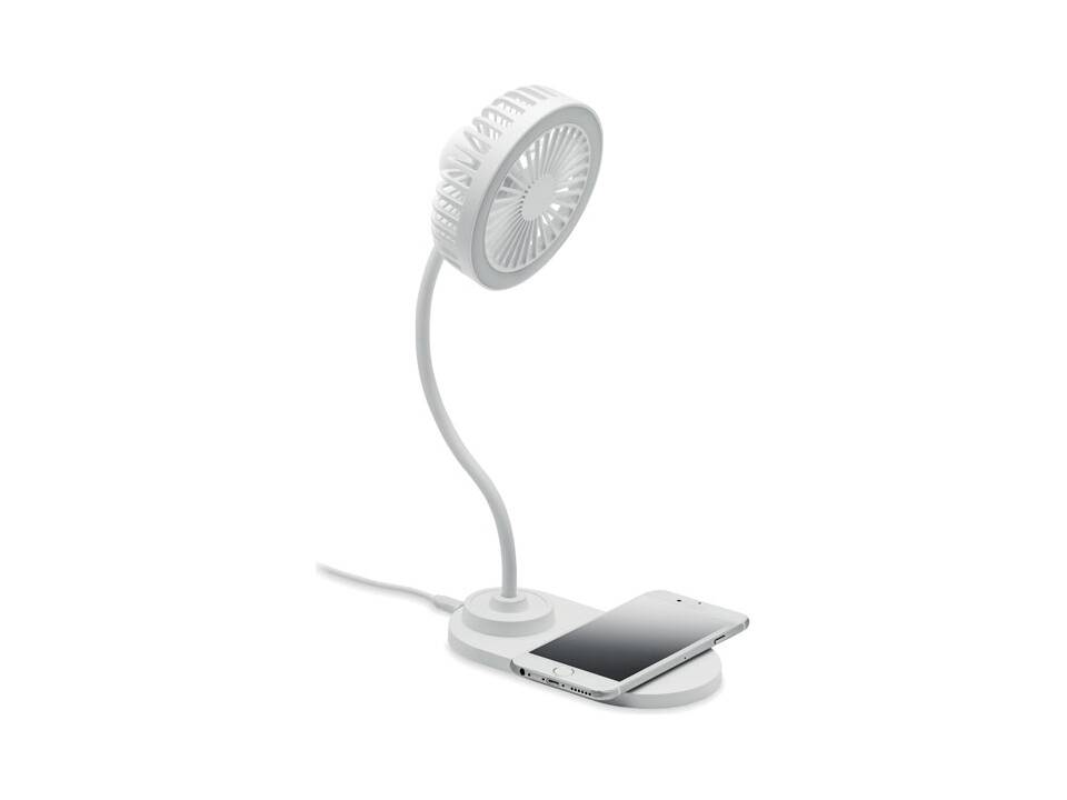 Desktop charger fan with light 3