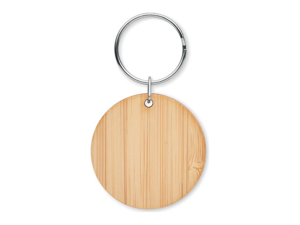 Porte-clés rond en bambou 2