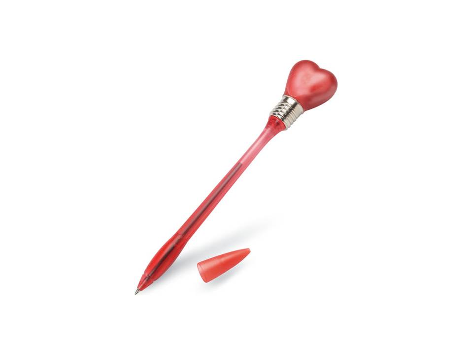 Stylo bille coeur lumineux 2