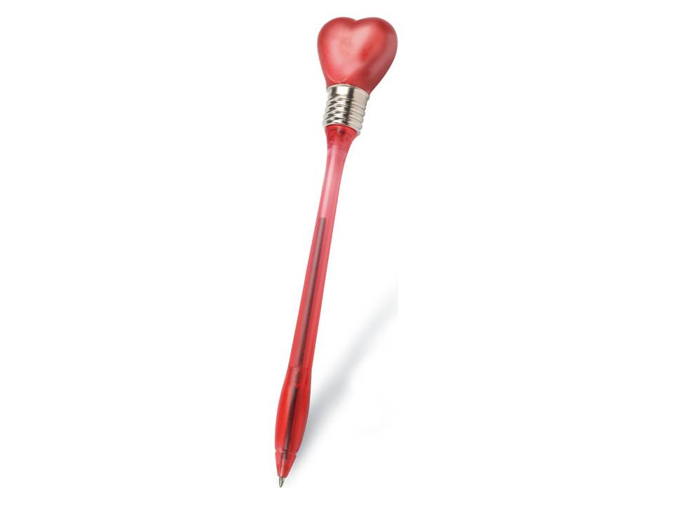 Stylo bille coeur lumineux 1