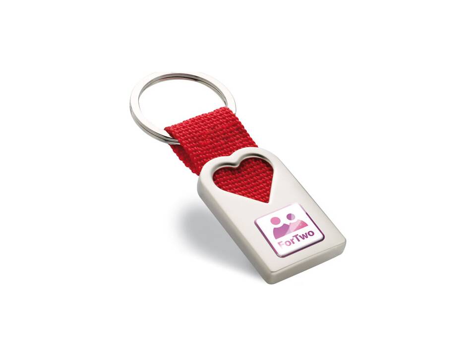 Porte clef coeur en métal 2