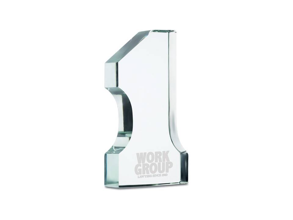 Trophée numéro 1 en verre 4