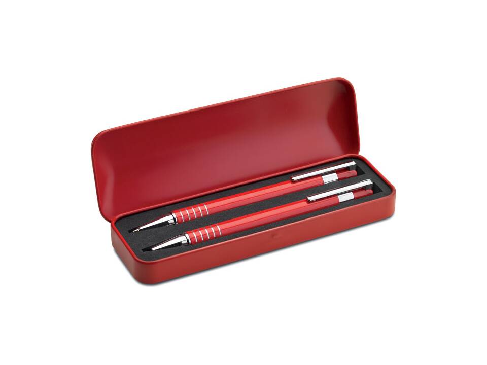 Set stylo bille étui métal 11