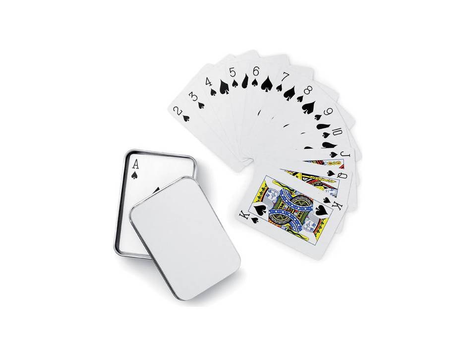 Cartes à jouer boîte étain 1