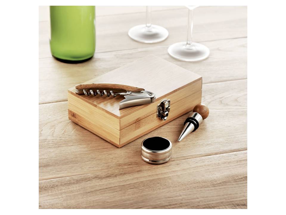 Coffret de sommelier en bambou 4