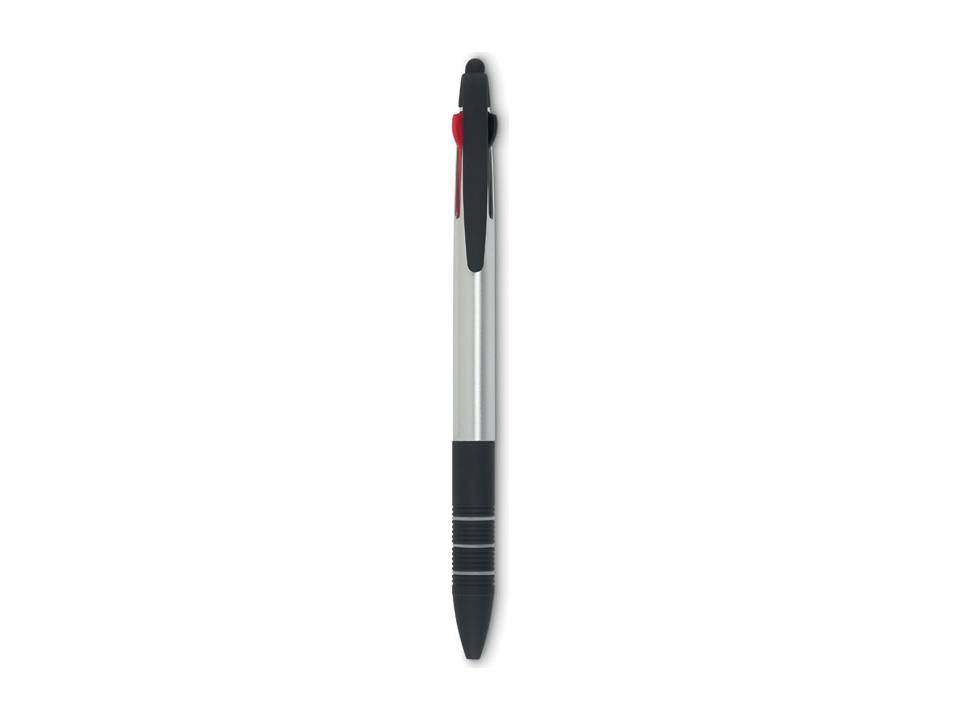 Stylo bille stylet 3 couleurs 2