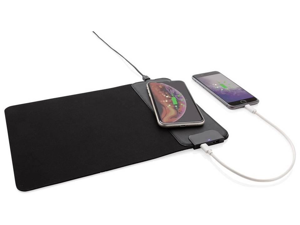 Tapis de souris avec ports USB et chargeur à induction 15W 6