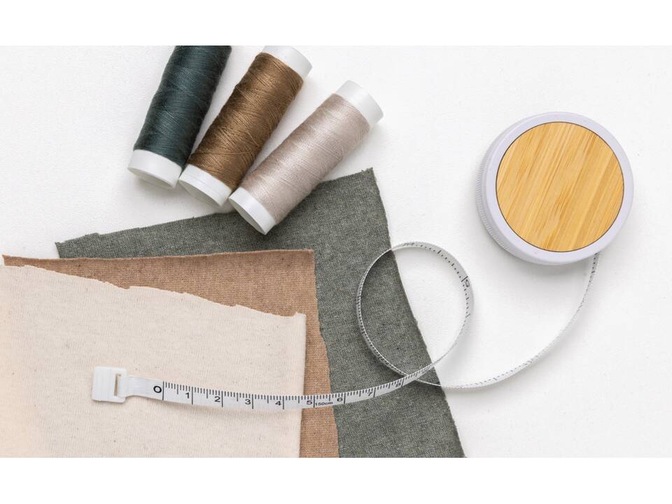 Mètre ruban de tailleur en plastique recyclé RCS et bambou 7