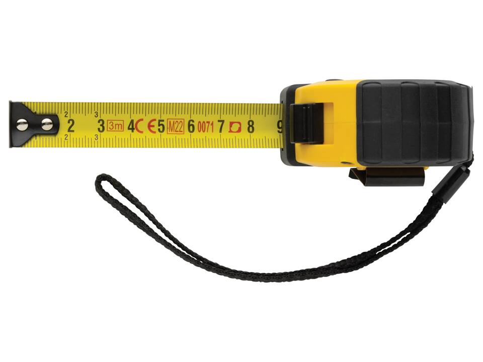 Mètre 3M/16 mm en plastique recyclé RCS avec bouton d'arrêt 11