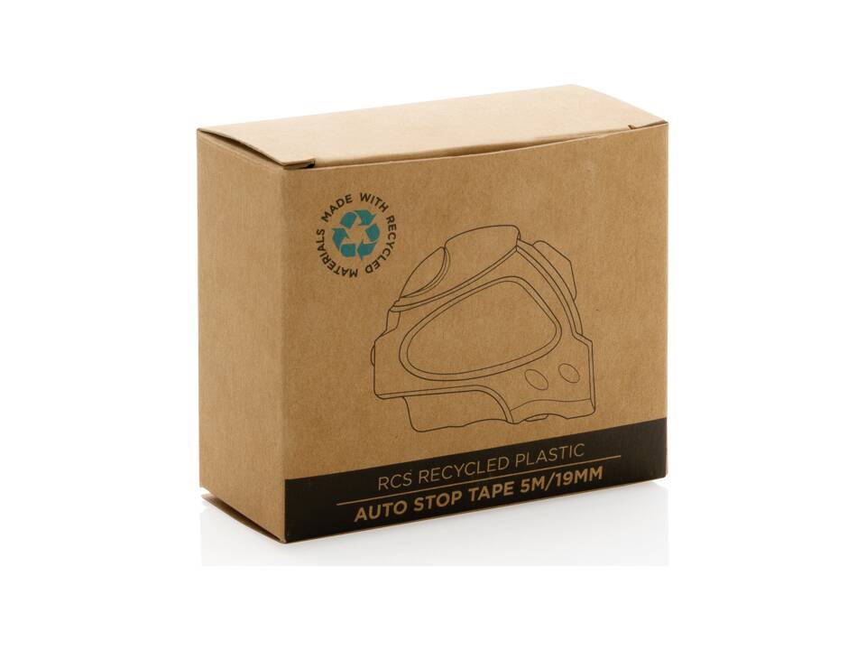 Mètre ruban Auto stop 5M/19mm en plastique recyclé RCS 8