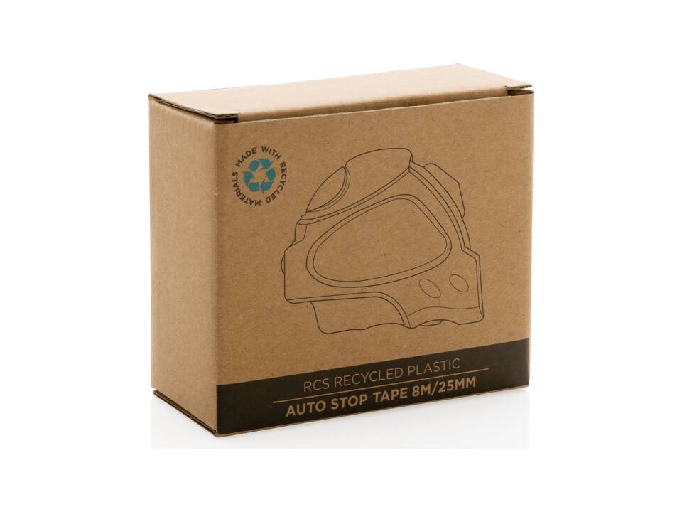 Mètre ruban Auto stop 8M/25mm en plastique recyclé RCS 7