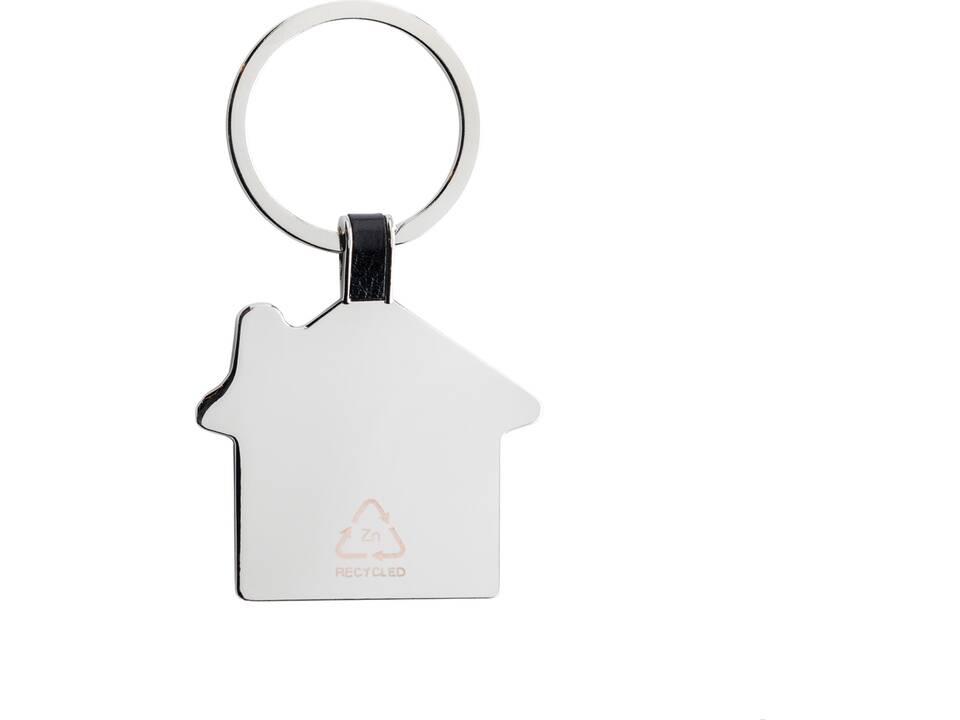 Porte-clés maison en alliage de zinc recyclé RCS 3