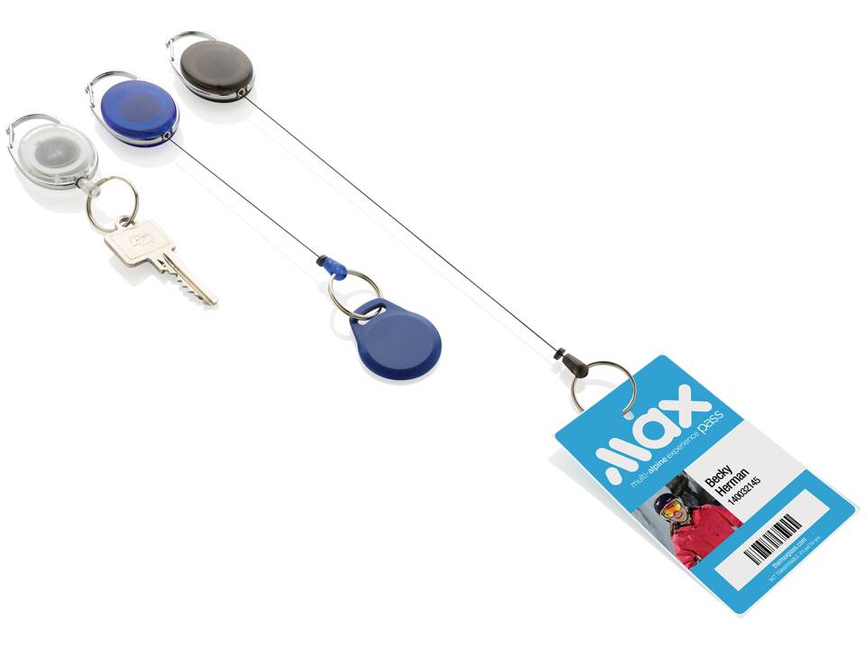 Porte-clés à clip extensible en ABS recyclé RCS 7