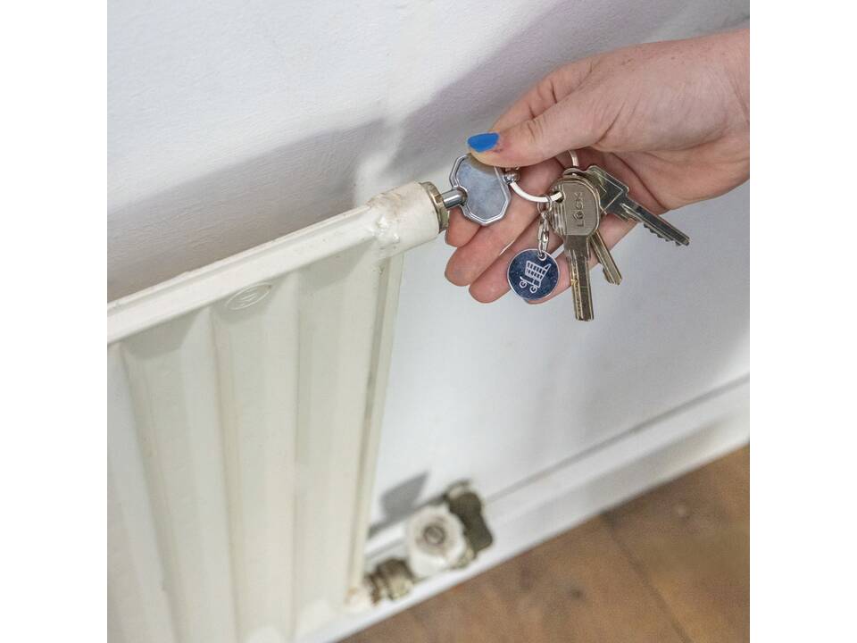 Porte-clés jeton et clé de radiateur en alliage de zinc RCS 7