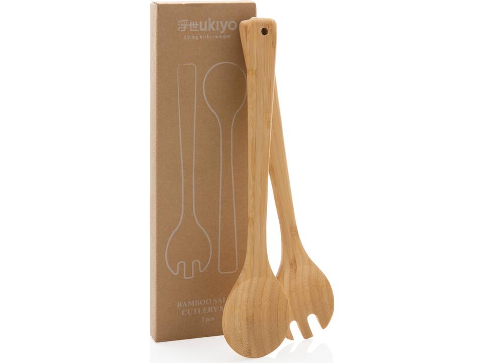 Couverts à salade 2 pcs en bambou Ukiyo 5