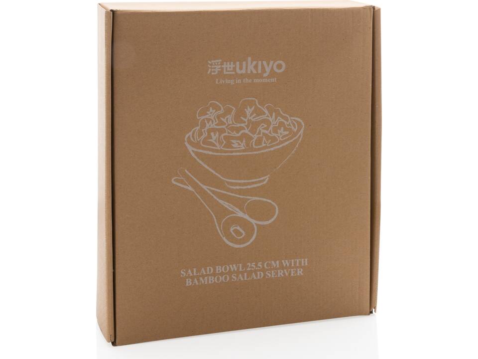 Saladier avec couvert à salade en bambou Ukiyo 9