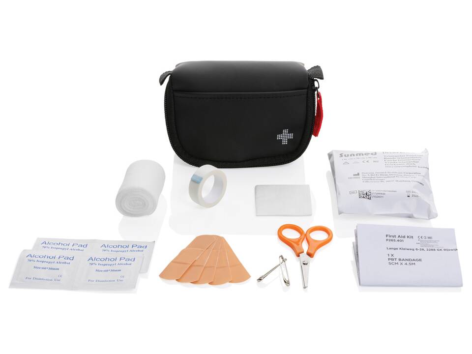 Set premiers secours taille poste en PU nubuck recyclé RCS 1