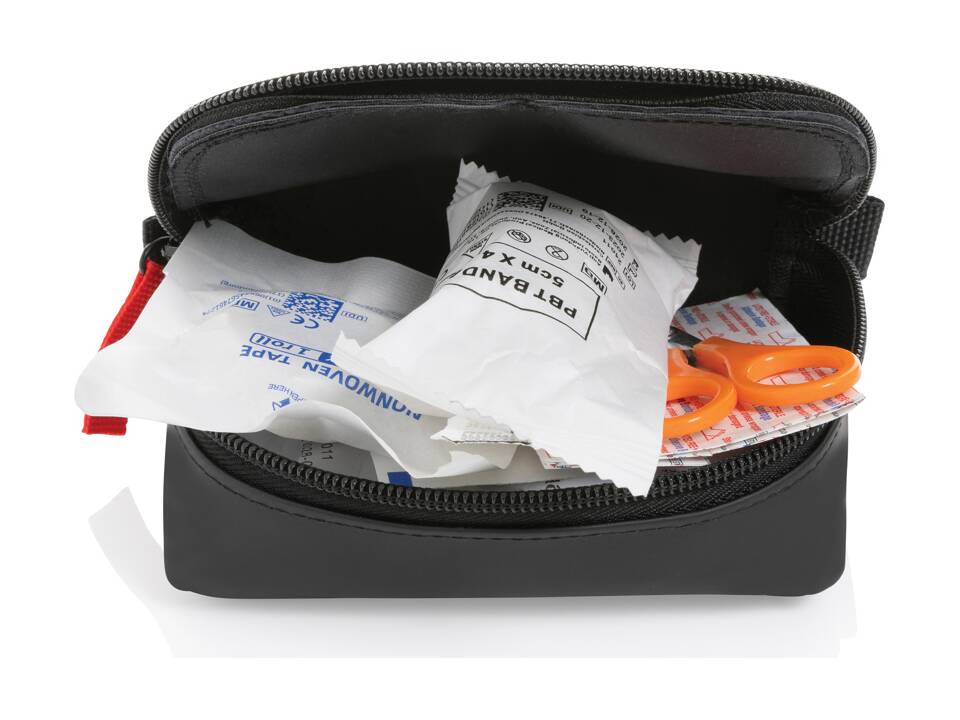 Set premiers secours taille poste en PU nubuck recyclé RCS 4