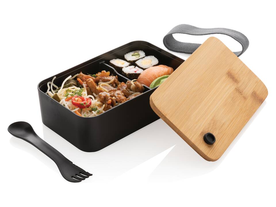 Boîte à lunch en rPP RCS et couvercle en bambou 1