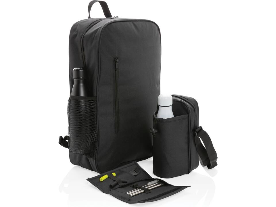 Set pailles 2 pcs et couverts Tierra 9