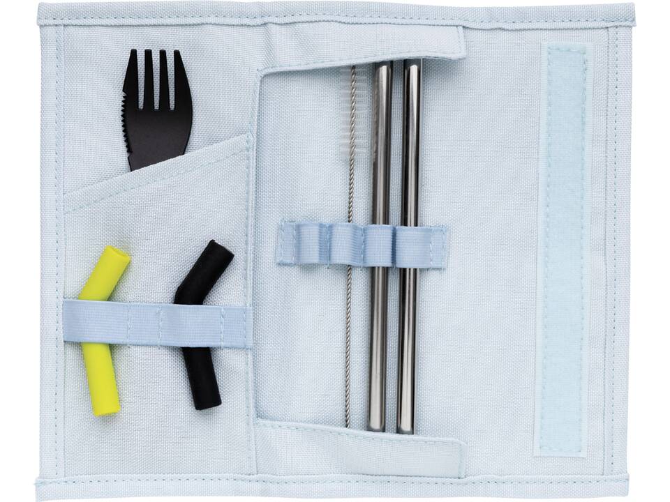 Set pailles 2 pcs et couverts Tierra 14