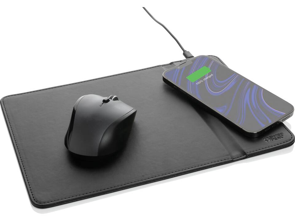 Tapis de souris en PU RCS avec chargeur 10W Swiss Peak 1