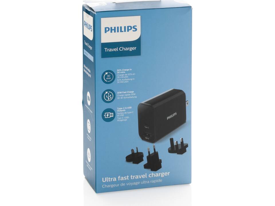 Chargeur USB de Voyage Philips, USB 30W Ultra Rapide 7