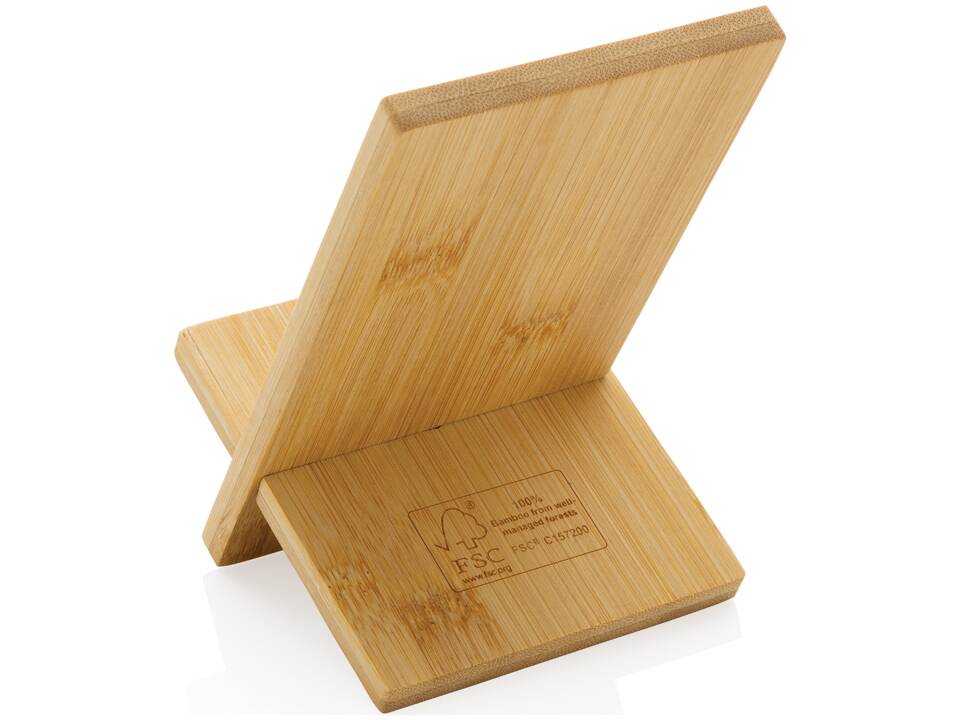 Support téléphone en bambou FSC® dans une boîte kraft FSC® 5