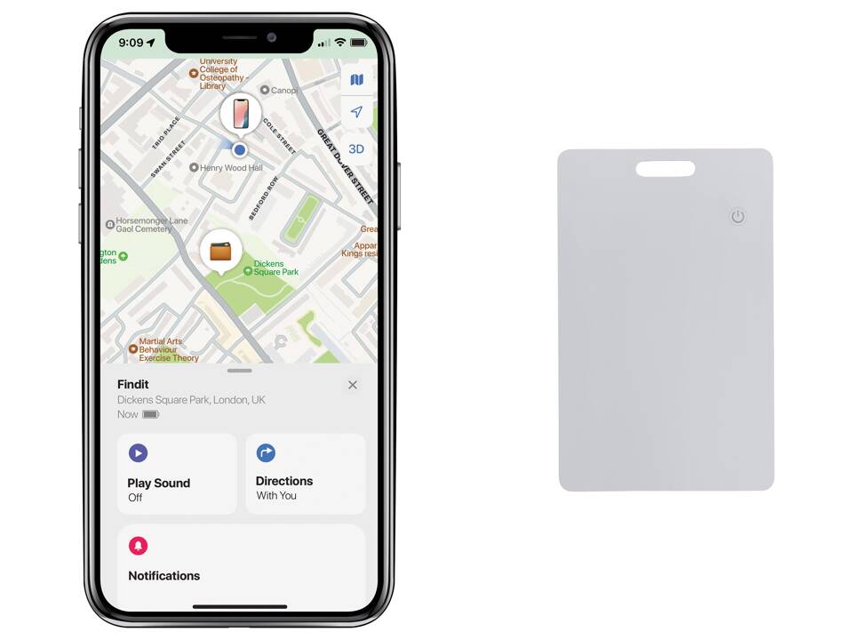 Carte de géolocalisation rechargeable en ABS RCS Findit 5
