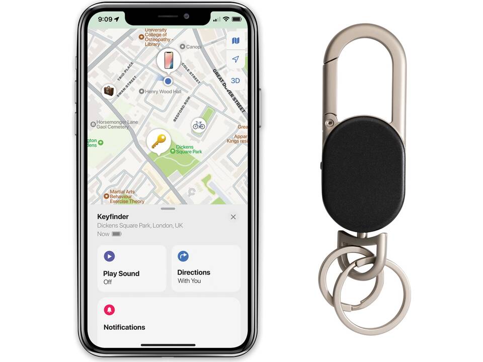 Porte-clés avec géolocalisation et USB C Keyfinder 6