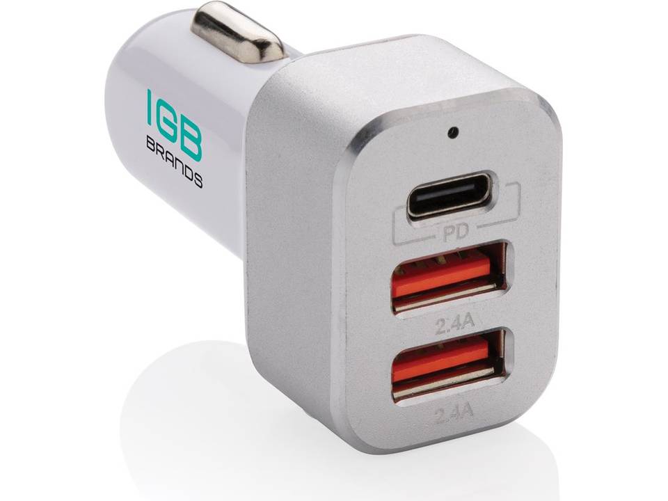 30W Chargeur voiture rapide triple sortie 4