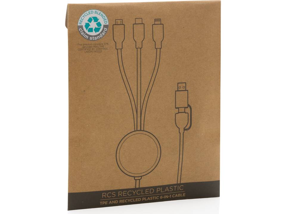 Câble 6 en 1 en TPE et plastique recyclé RCS 6