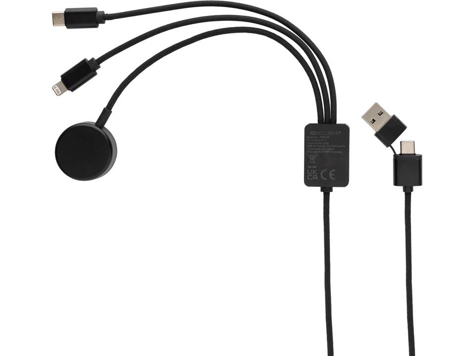 Câble 6-en-1 avec chargeur de montre en rPET RCS Terra 2