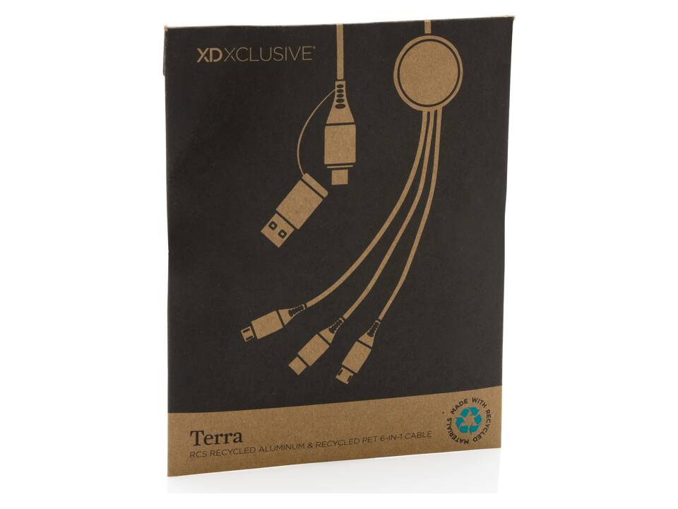 Câble 120cm 6-en-1 en aluminium recyclé RCS Terra 8