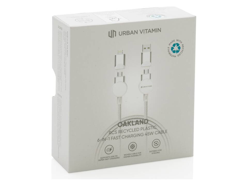 Câble Oakland 1,2 mètres 6-in-1 à charge rapide 60W 15