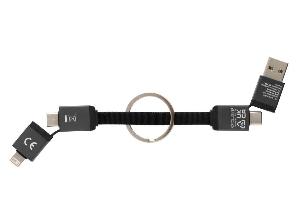 Câble de charge rapide 4 en 1 60W en aluminium recyclé Terra 6