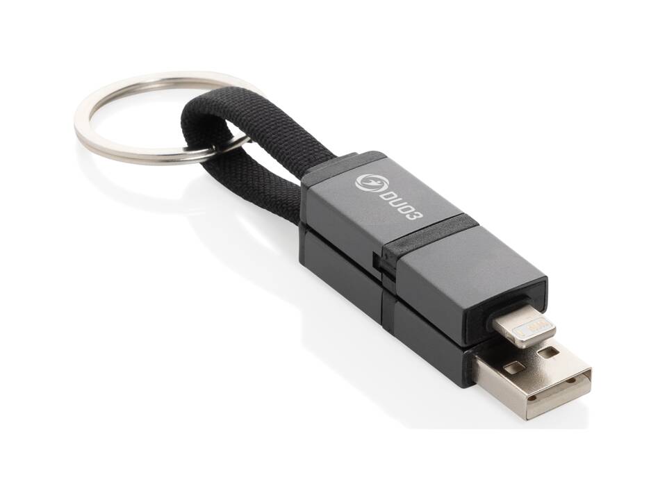 Câble de charge rapide 4 en 1 60W en aluminium recyclé Terra 7