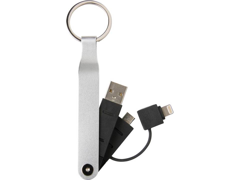 Porte-clés Câble 2 en 1 certifié MFI 3