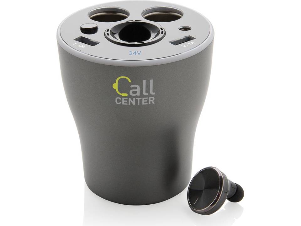 Chargeur de voiture pour porte-gobelet avec oreillette 8