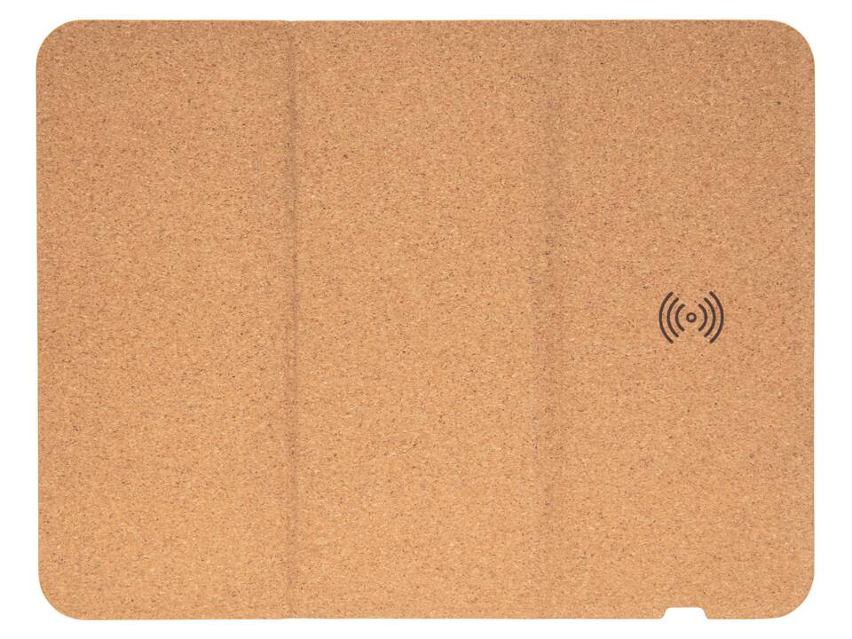 Tapis de souris en liège avec support téléphone et induction 2