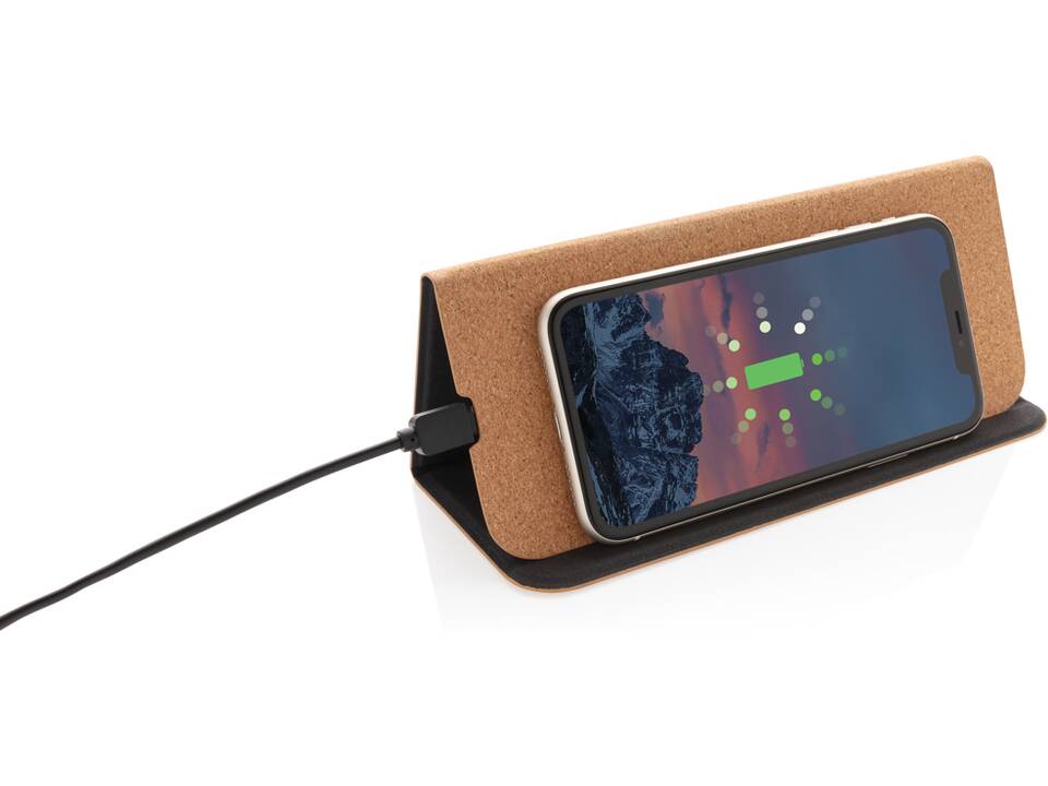 Tapis de souris en liège avec support téléphone et induction 4