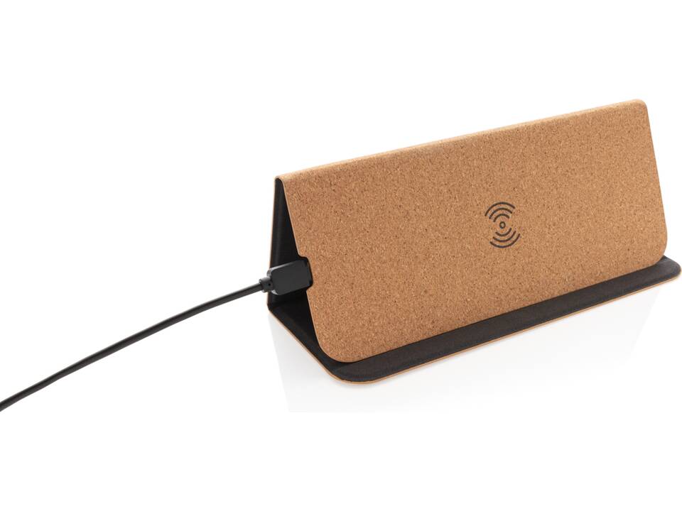 Tapis de souris en liège avec support téléphone et induction 5