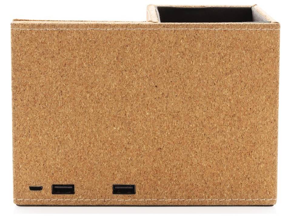 Chargeur à induction 5W en liège avec porte-crayons 5