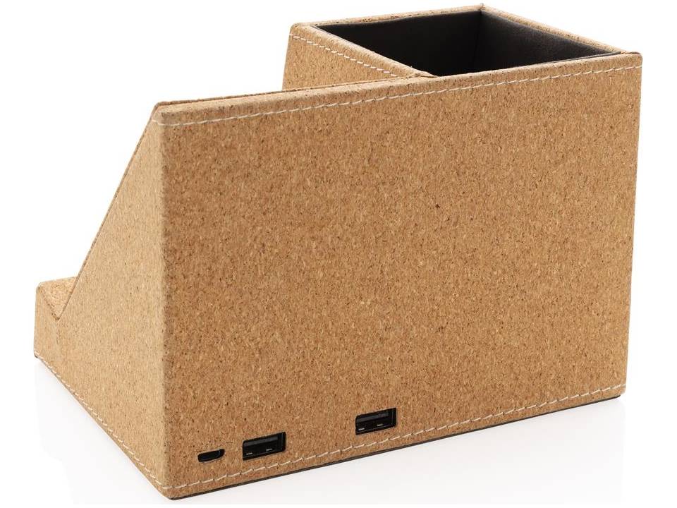 Chargeur à induction 5W en liège avec porte-crayons 4