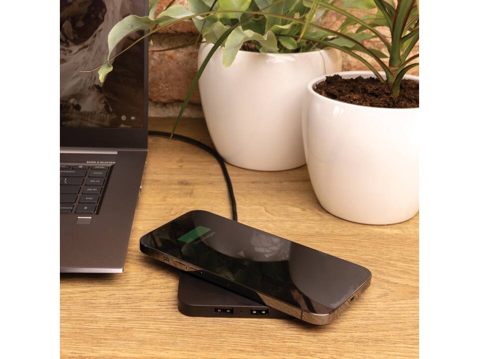 Chargeur 10W avec ports USB en plastique recyclé RCS 6