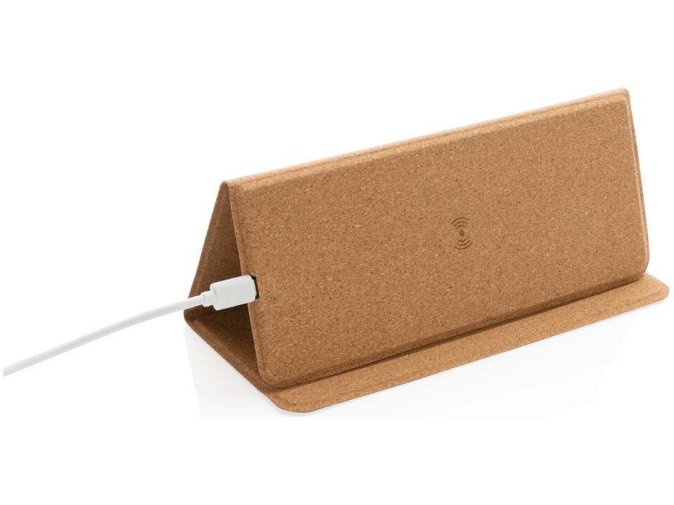 Tapis de souris avec chargeur sans fil 10W en liège FSC® 3