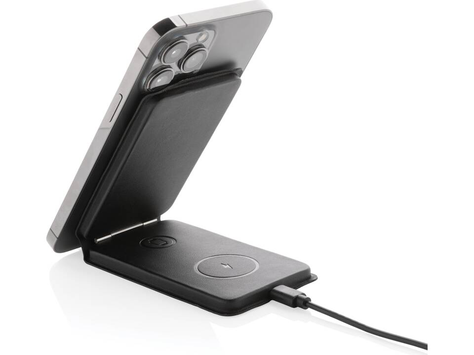 Chargeur magnétique 15W en PU recyclé RCS Swiss Peak 8