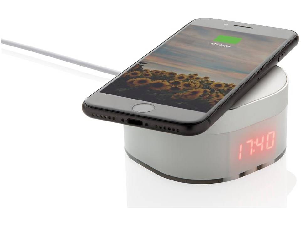 Réveil digital avec chargeur à induction 5W Aria 4
